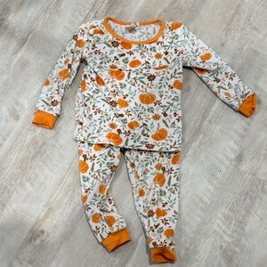 Jessica Simpson Orange Pumpkin Kids Pajama Set